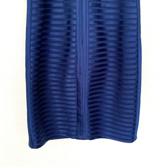 BCBGMAXAZRIA Blue Bandage Cocktail Rivas Dress - Picture 8 of 8